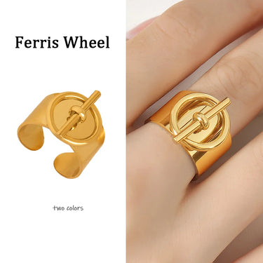 Stainless Steel 18K Gold Plated Ring